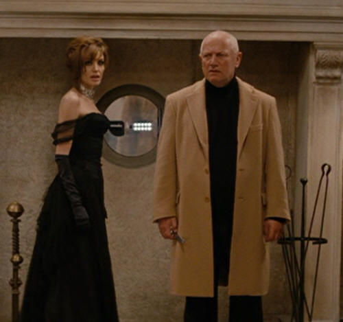 Berkoff and Jolie in The Tourist