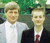 Sarah Kane with her father
