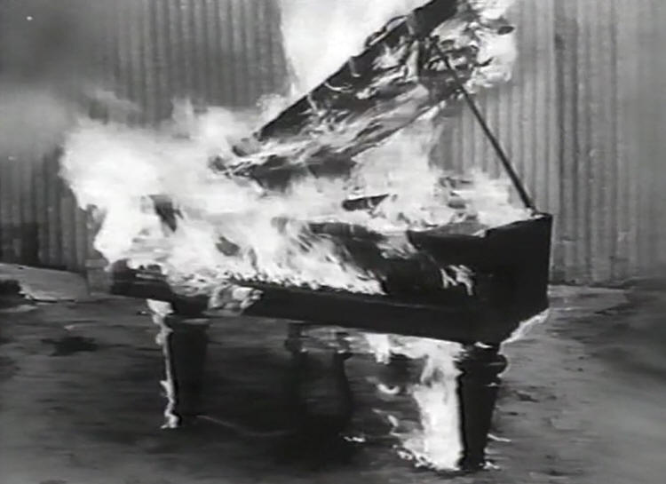 the burning piano in Ken Russell's Don't Shoot the Composer